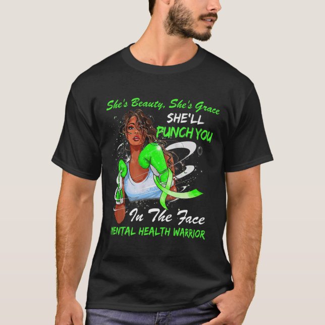 T-shirt Guerrière de la santé, elle vous punira femme noir (Devant)