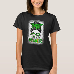 T-shirt Guerrière en santé mentale Messy Bun Femmes Santé