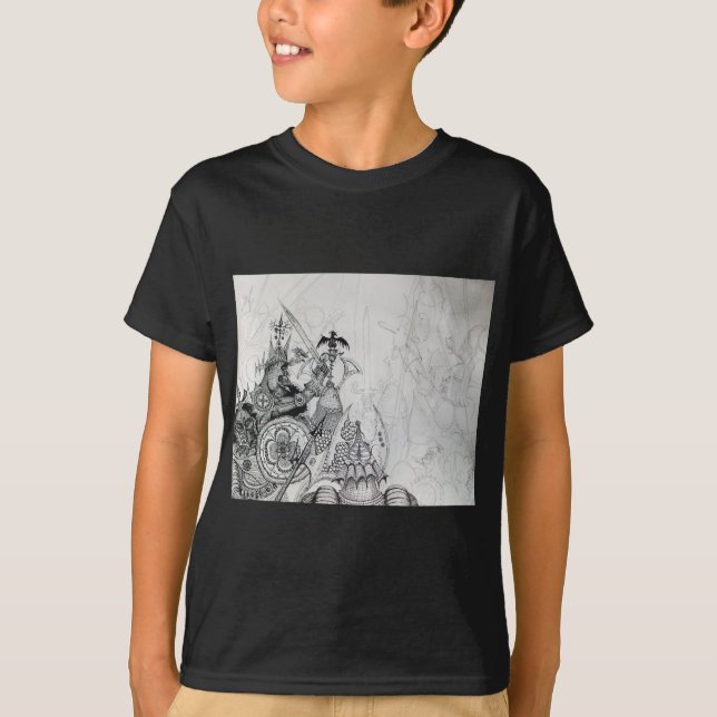 T-shirt GUERRIERS GOTHIQUES, Chevaliers barbares, Imaginai (Devant)