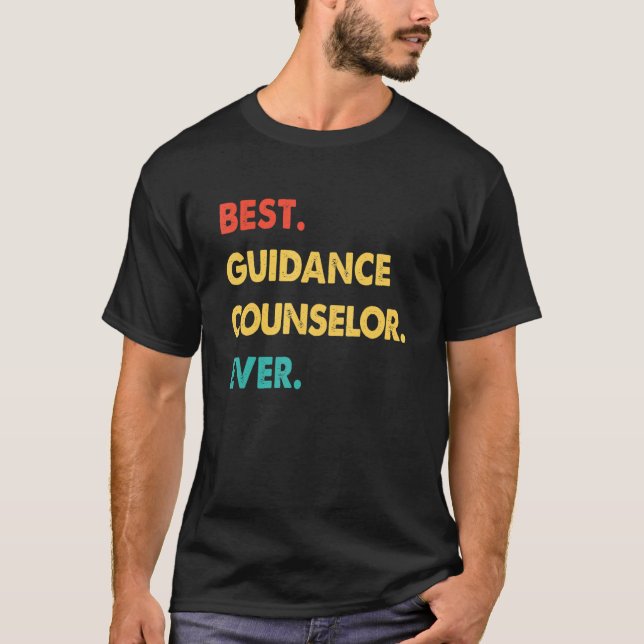 T-shirt Guidance Counselor Retro Best Guidance Counselor E (Devant)