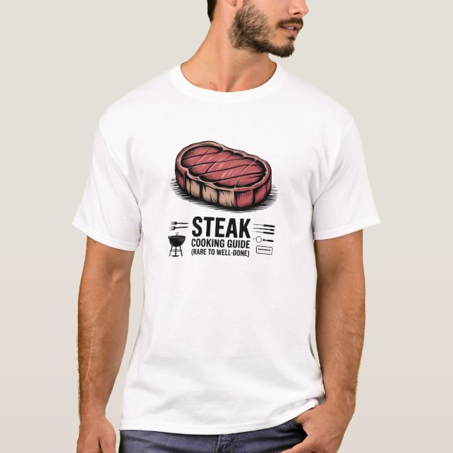 T-shirt Guide de cuisson du steak (Devant)