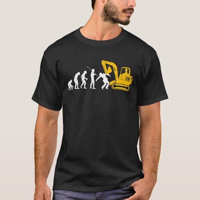 T-shirt Guide de l'excavateur de conduite Travaux de const (Devant)
