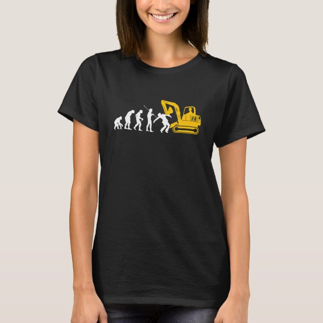 T-shirt Guide de l'excavateur de conduite Travaux de const (Devant)