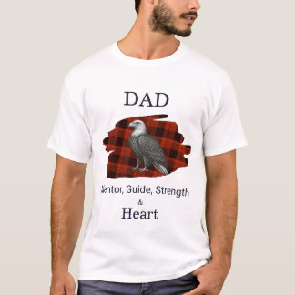 T-shirt Guide de papa Mentor Force & Cœur Écarlate à carre