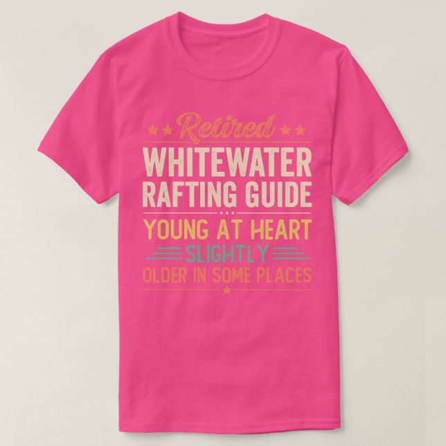 T-shirt Guide de rafting en eau vive à la retraite (1) (Design devant)