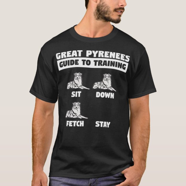 T-shirt Guide d'entraînement des hommes des Pyrénées des P (Devant)