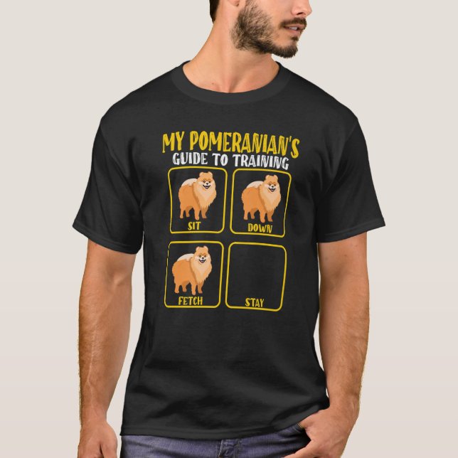 T-shirt Guide d'entraînement pour chiens de Poméranie (Devant)