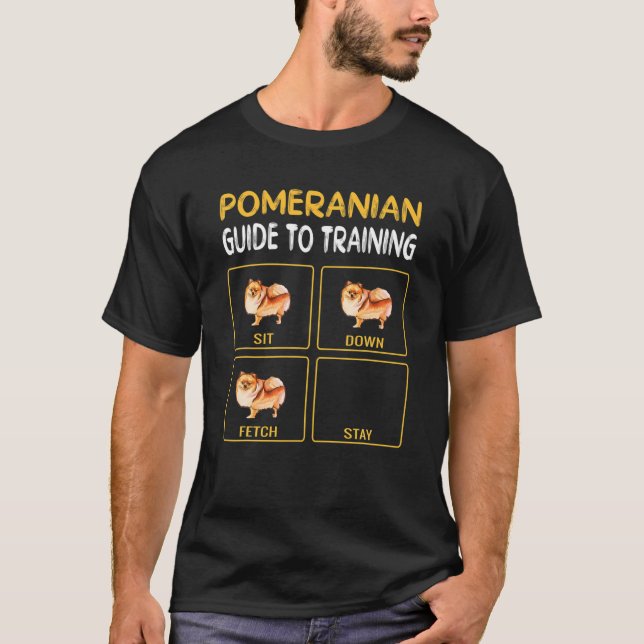 T-shirt Guide Poméranien D'Entraînement Obedience Chien (Devant)