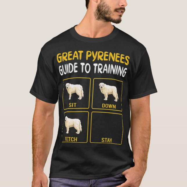 T-shirt Guide Pyrénéen D'Entraînement Obedience Chien (Devant)