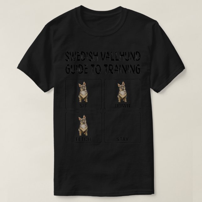 T-shirt Guide Suédois Vallhund Pour L'Entraînement Citatio (Design devant)