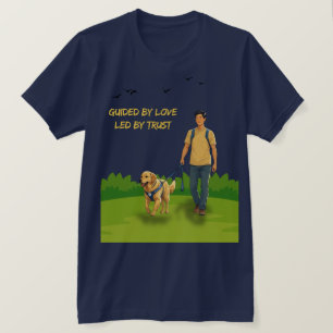 T-shirt Guidée par Love - Guide Chien Conception de suppor