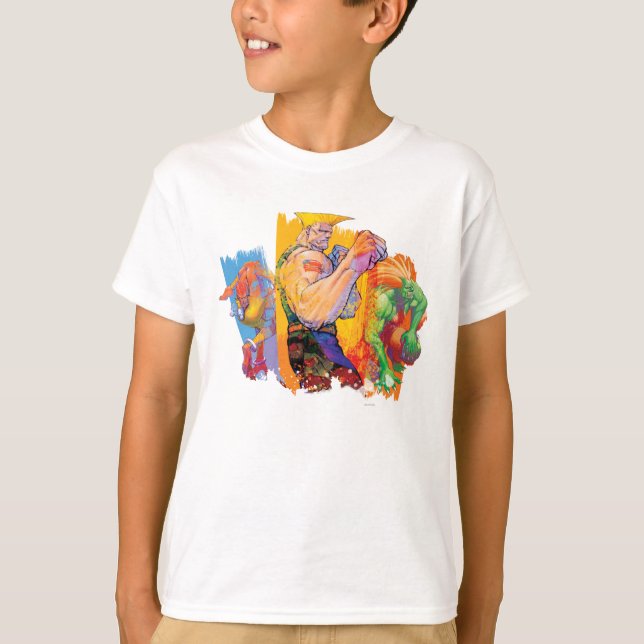 T-shirt Guile, Blanka et Dhalsim (Devant)