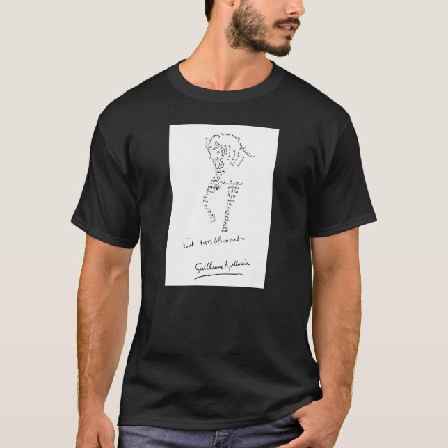 T-shirt Guillaume Apollinaire, Calligramme Cheval (Devant)