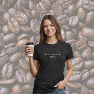T-shirt guillemets esthétiques Réveillez-moi quand il est 