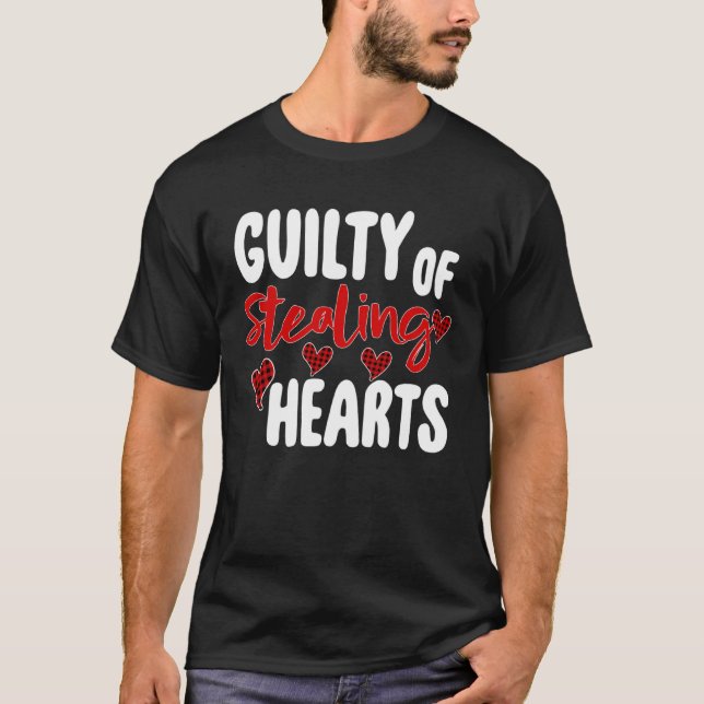 T-shirt Guilty Of Stealing Hearts   Valentine s Day (Devant)