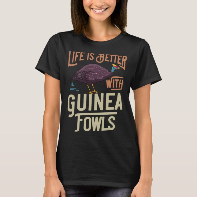 T-shirt Guinea Fowl  Chicken Hen Farmer (Devant)