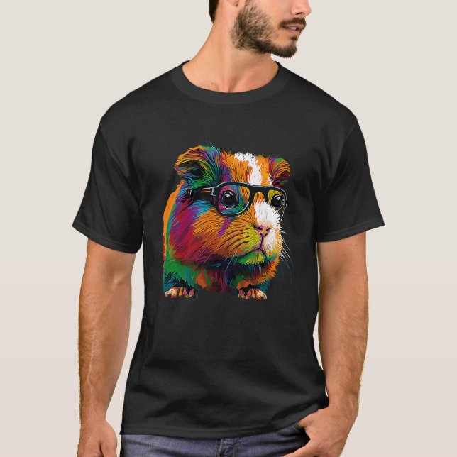 T-shirt Guinea Pig Mom Dad  Piggy  Chew Cage  2 (Devant)