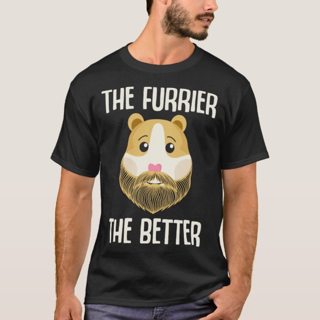 T-shirt Guinea Pig  The Furrier the Better (Devant)