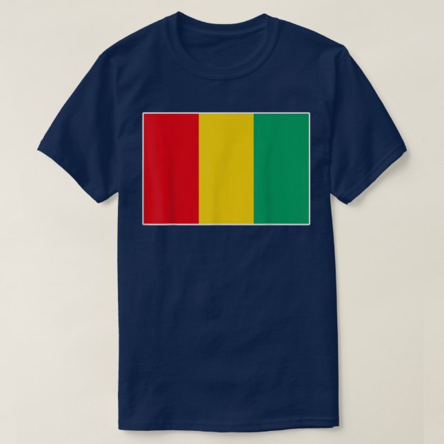 T-shirt Guinea  Tee Flag souvenir Gift  (Design devant)