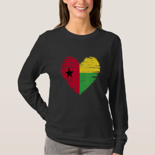 T-shirt Guinée Bissau Coeur Guinée Bissau Drapeau Guinée B