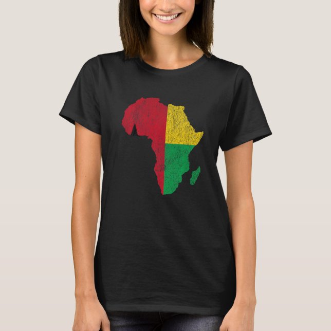 T-shirt Guinée-Bissau Drapeau Afrique Continent Cadeau par (Devant)
