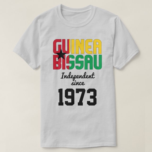 T-shirt Guinée-Bissau Fête de l'indépendance du drapeau (Design devant)