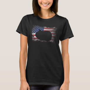 T-shirt Guinée Cochon Drapeau Américain Fier Amérique Patr
