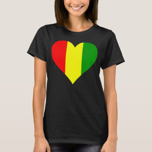 T-shirt Guinée Drapeau Coeur Guinée Aimer Guinée