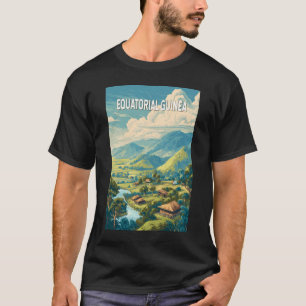 T-shirt Guinée équatoriale Illustration Voyage Art Vintage