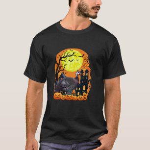 T-shirt Guinée Foule avec Citrouille drôle effrayant Hallo