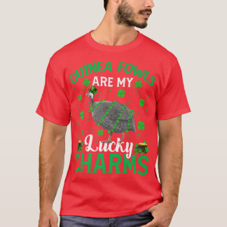 T-shirt Guinée Fowl sont mes charmes chanceux Guinée Fowl