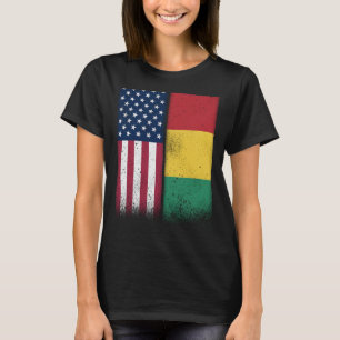 T-shirt Guinée Guinéenne Amérique drapeaux Fiers États-Uni