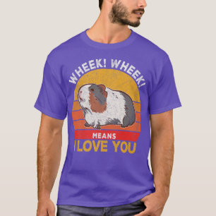 T-shirt Guinée Pig Maman Papa Guinée Pig Lover Wheek Retro