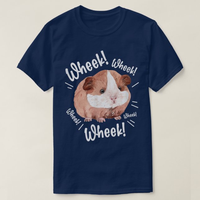 T-shirt Guinée Pig Wheek Wheek Wheek Wheek Wheek Wheek Whe (Design devant)