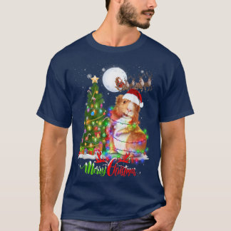 T-shirt Guinée porc animal Joyeux Noël Amoureux des animau