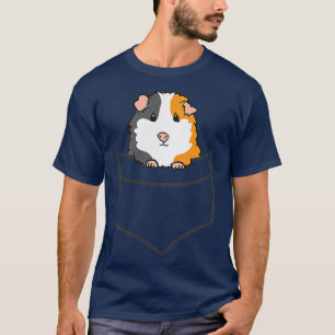 T-shirt Guinéen Cochon Propriétaire Cute Pocket Cochon de