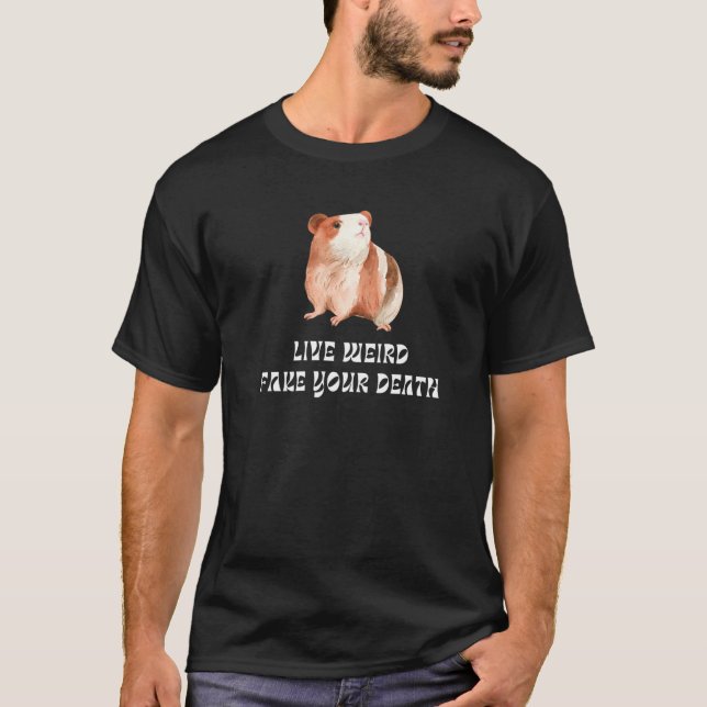 T-shirt Guinéen Cochon Vivant Fausse Aquarelle De Votre Mo (Devant)