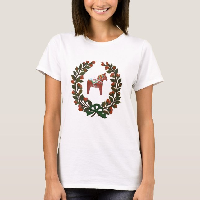 T-shirt Guirlande de cheval de Dala (Devant)