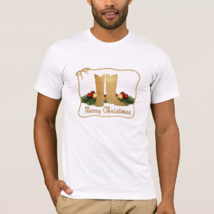 T-shirt Guirlande de corde de bottes de cowboy occidentale