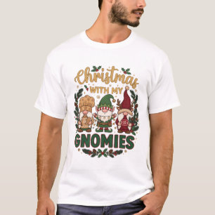 T-shirt Guirlande de lumières de nains de Noël Canne à suc