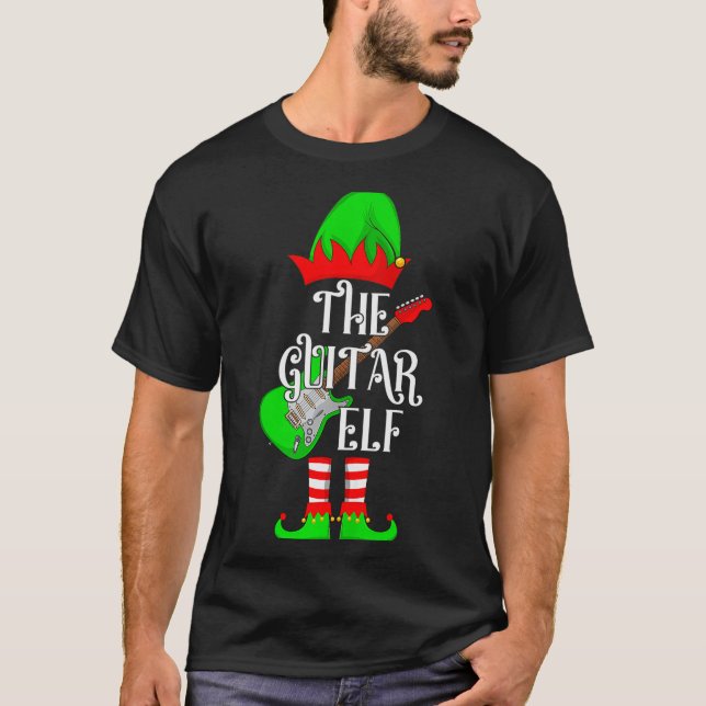 T-shirt Guitar Elf Christmas Pajamas Matching Family Elf S (Devant)