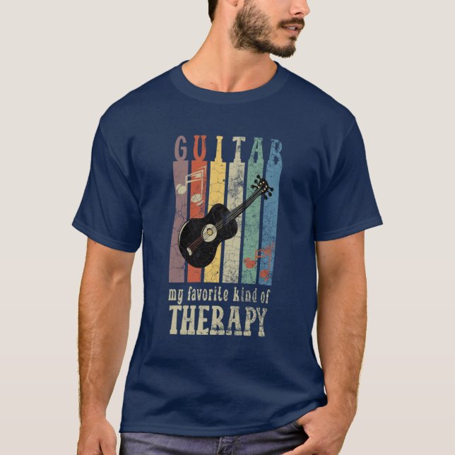 T-shirt Guitar is my favorite kind of therapy friend (Devant)
