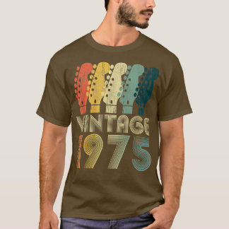 T-shirt Guitar Lover 47 Year Old Gifts Vintage 1975 Limite