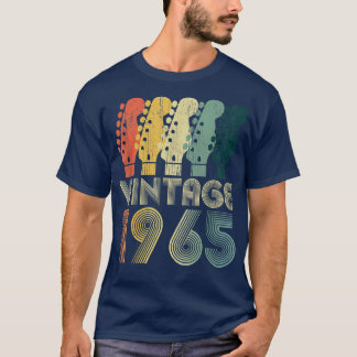 T-shirt Guitar Lover 57 Year Old Gifts Vintage 1965 Limite