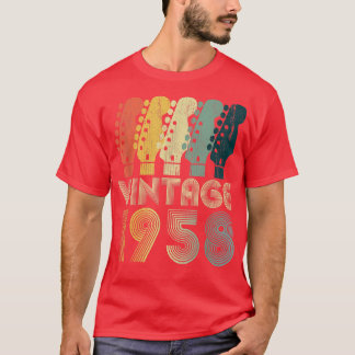 T-shirt Guitar Lover 64 Year Old Toxits Vintage 1958 Limit