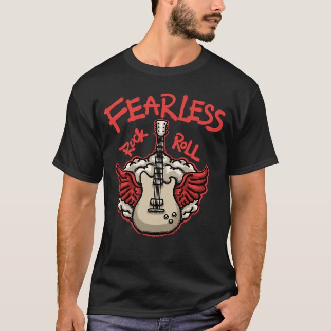T-shirt Guitar with Wings streetwear (Devant)