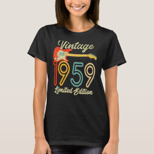 T-shirt Guitare 63 ans Vintage 1959