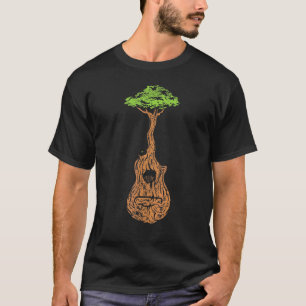 T-shirt Guitare acoustique arbre de vie  Nature guitariste