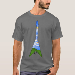 T-shirt Guitare acoustique Arbre Vie Guitare Nature Joueur