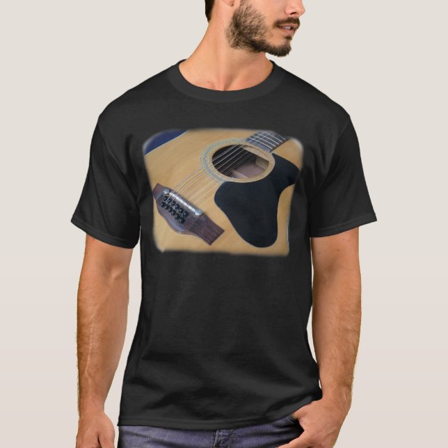 T-shirt Guitare acoustique de 12 ficelles (Devant)